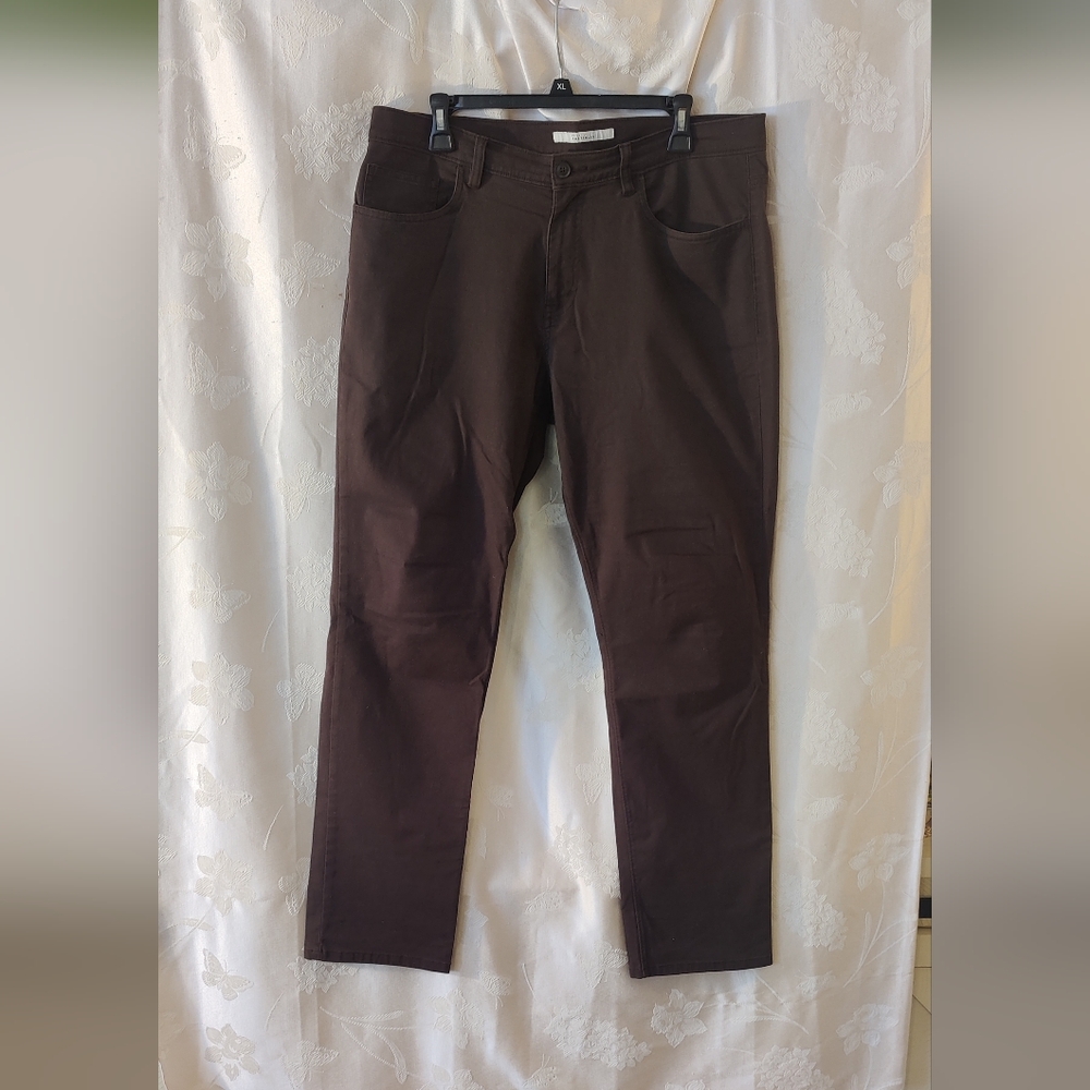 Perry Ellis Portfolio Men's Slim Fit Pants Mocha Brown W34 L32